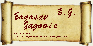 Bogosav Gagović vizit kartica